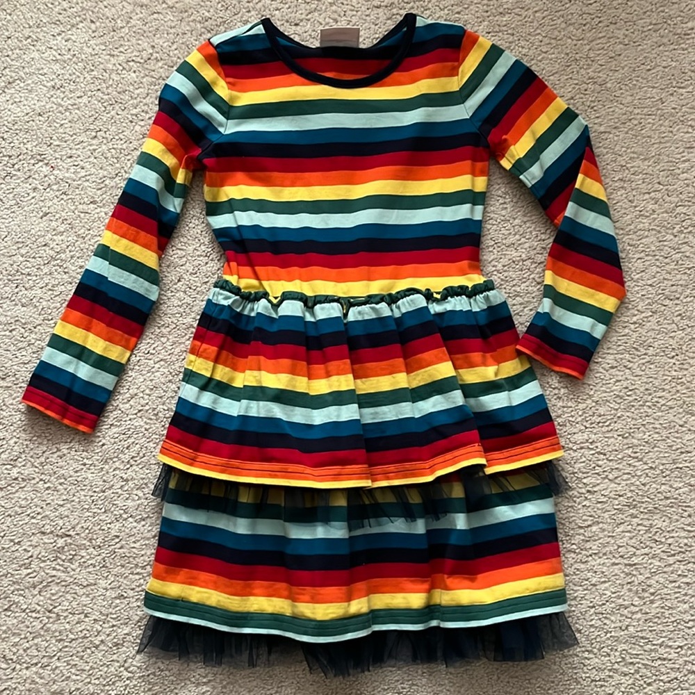 Hanna Andersson Rainbow Dress with Tulle